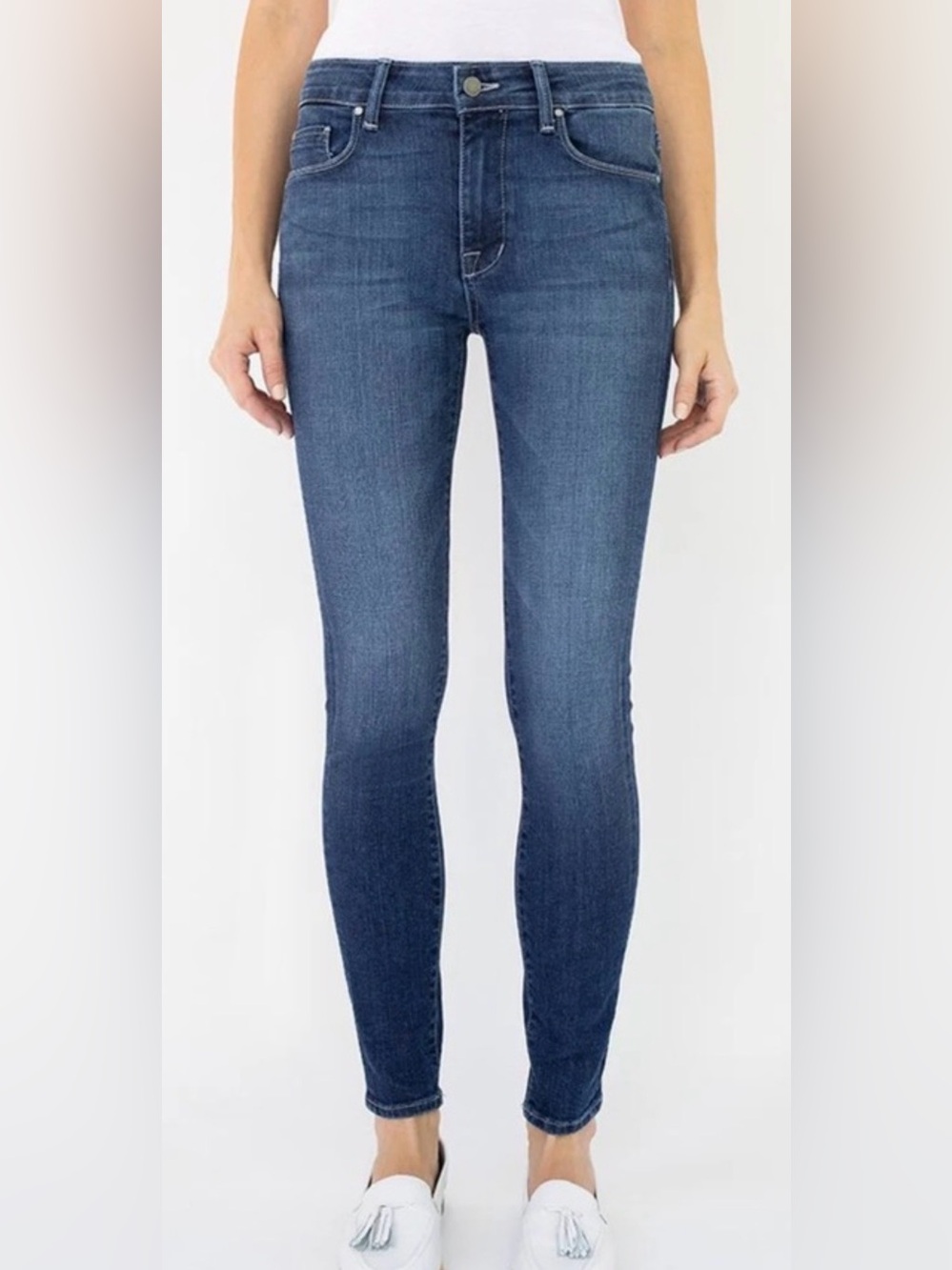 Fidelity Sola Mid Rise (altered) Ankle in Orchid Skinny Jeans